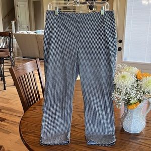 Talbots Cropped Dress Pants Cotton Navy Blue Womens 10